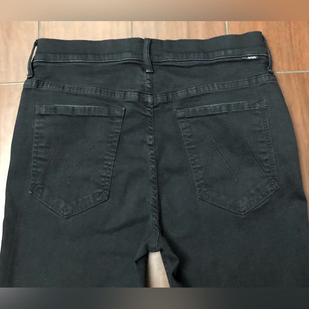 MOTHER Black Stunner Zip Jeans